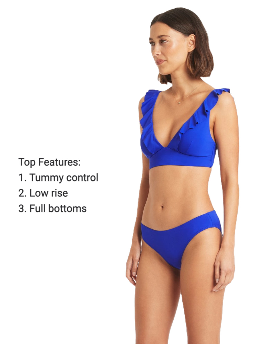 Cobalt Bikini Bottoms Sea Level Australia regular pant sustainable low rise bikini bottoms flattering full coverage bottoms sexy cute vacation swimsuits online unique elegant sophisticated expensive high end good quality bathing suits beach swim bottoms stylish eco friendly ladies fashionable fancy glamor designer chic boutique swim beautiful attractive beachwear hot high quality shopping enthusiast frequently purchases luxury online travel buff recycled fabric classy smart sexy socialite top rated website