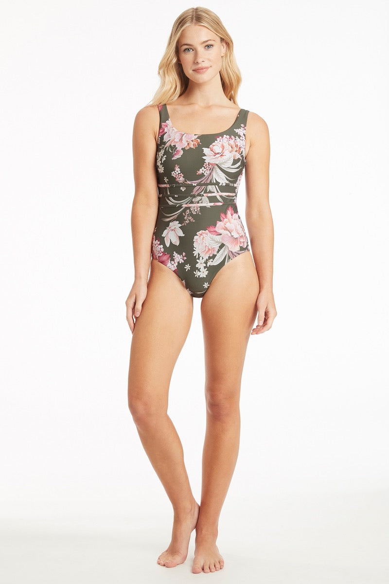 Elegant Swimsuit Sustainable Sea Level Australia scoop back One Piece Sustainable best quality mom stylish classy glamorous tummy control slimming shapewear swimwear supportive designer full coverage bottom eco friendly flattering high end sophisticated smart sexy fancy ladies vacation clearance attractive beautiful best mom swimwear floral print  C cup pretty fashionable stylish expensive glamorous high end luxury designer discounted on sale lux online canada USA best swimsuit small bust virginia beach buy