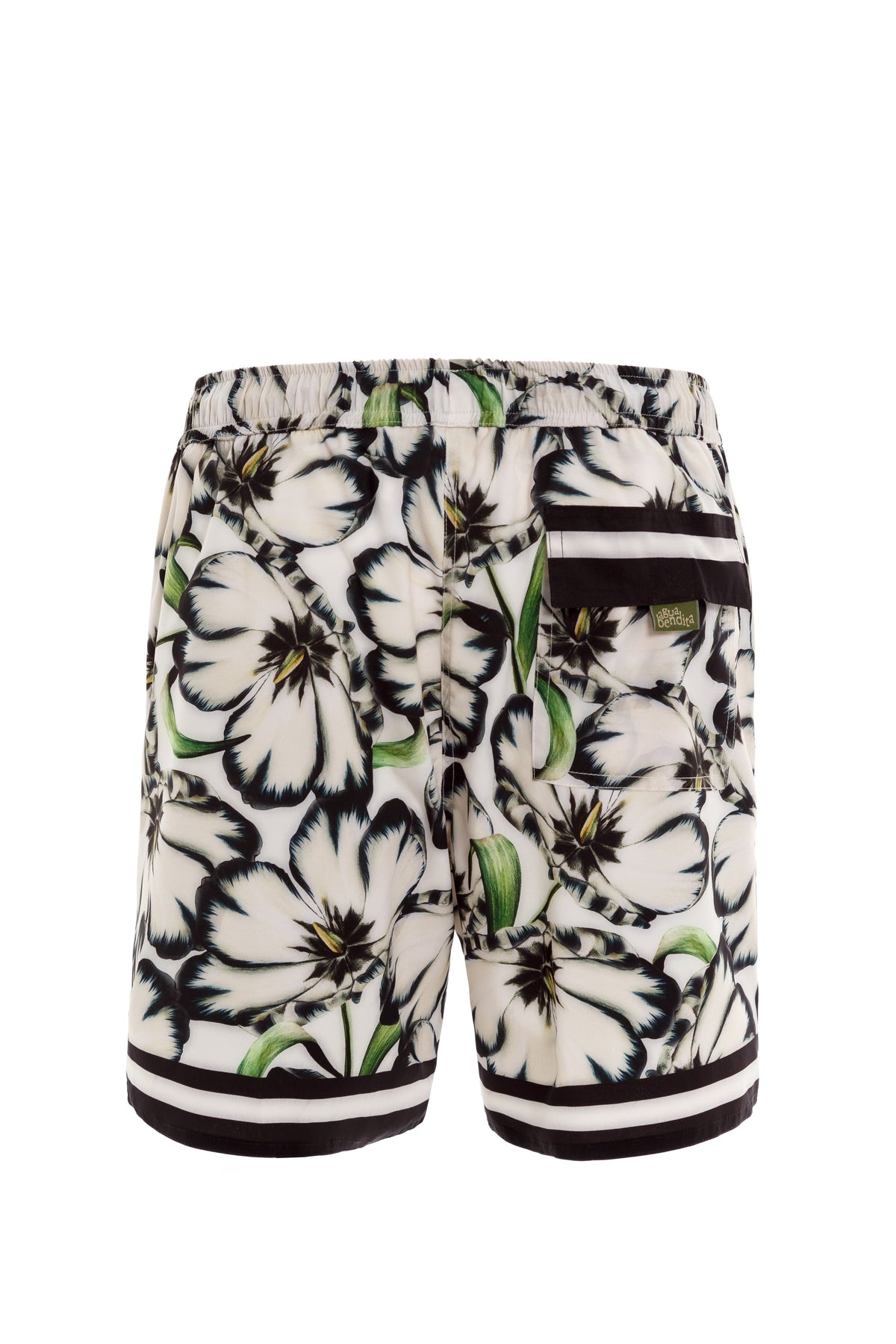 Floral Swim Trunks | Agua Bendita Joe Giard 3 pocket swim shorts getaway bahamas best designer mens swimwear online soft fabric gay style buy designer swim for dudes online canada unique cool vacation hawaii unique stylish fashionable pattern hipster look comfortable expensive good quality guys luxury swimwear fast shipping toronto italian style best mens swimwear online top rated site google unique influencer good quality flower print cool looking outfit white navy mexico trip confident