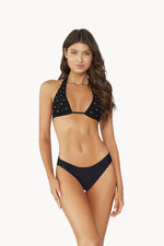 a rich woman from Austin wearing Gold Beaded Macrame Bikini Top PQ Swim  midnight beaded brynn halter Midnight Basic Ruched Bottoms purchased online from sun vixen swimwear. Buy luxury swimsuits boutique womens swimwear online USA & Canada from top rated website that sells embellished bikinis for celebrity swimwear looks, top rated brand name swimwear, high end sophisticated swimsuits for beach vacations, high quality fashion swimwear, sexy bombshell bikinis flattering bathing suits fast shipping USA Canada