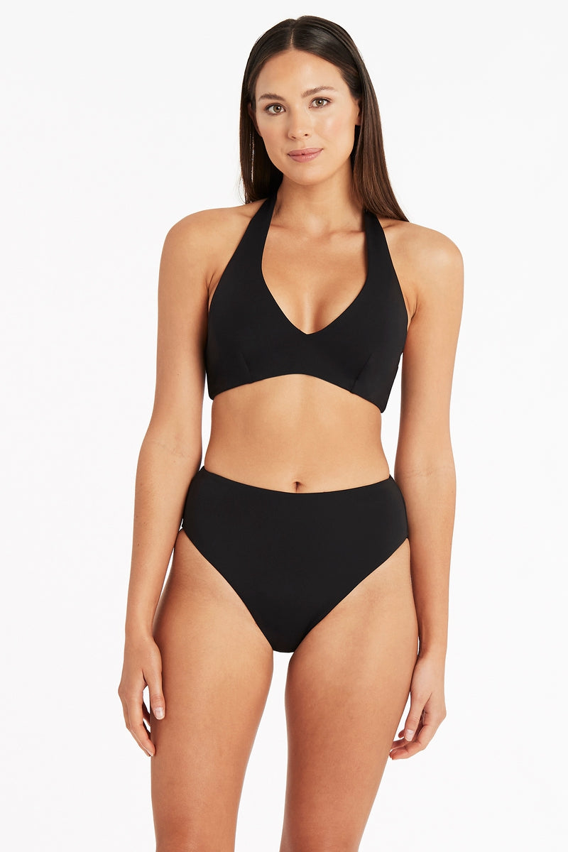 High Waisted Swimsuit with Tummy Control Sea Level Australia Essentials retro high waist pant high leg swimsuit bottoms high rise hide belly compression swim bottoms hide tummy sophisticated best swim for mom full bottoms disguise flattens stomach flattering slimming swimwear glamorous smart and sexy for fat belly chic fashionable vacation bathing suits high end shop best quality buy canada online top rated website elegant stylish cute fancy ladies getaway rich looking single woman size 14 sexy XL luxe 