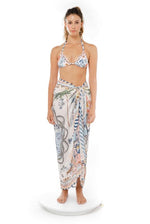 Mermaid Sarong | Agua Bendita  MARINE KAI PAREO old money beach outfit tropical cover ups luxury designer beach style online usa expensive designer swimwear cover ups unique boat print luxury yacht stylish influencer shopping website highly rated pareo beach cover up skirt transitional cover up super stylish sophisticated portofino italy high society resortwear mermaid sarong Agua Bendita MARINE KAI PAREO hot beach outfits online old money beach outfit buy best quality High end bikini website buy online lux