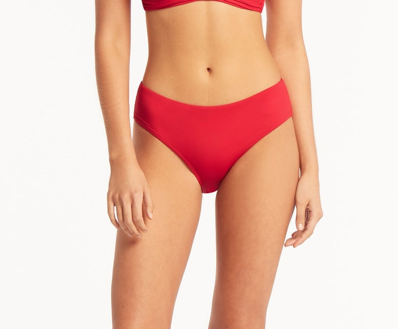 Mid Waist Bikini Bottoms Sustainable Sea Level Australia Tummy Control Swim Bottoms mid rise cute sexy pretty buy online designer swimwear good quality brand name swimsuits best bikini bottoms hide belly pooch compression swimwear flattening vacation mom stylish fashionable online good quality swimsuits canada order canadian usa ships quick top rated website sun vixen swimwear good reviews full coverage bottoms classy sexy elegant chic celebrity mix match bottoms website high end expensive sophisticated red