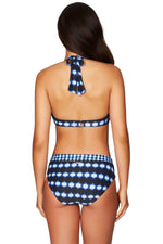 Navy Bikini Bottoms Bandhani | Sea Level Australia Discounted high end swim bottoms cute navy geometric pattern glamor swimwear online vacation swimsuits pretty bikini bottoms blue and white clearance swimwear ladies website stylish fancy goes with anything mix and match bikini bottoms best resort bikinis for less buy order online USA Canada top rated stylish fancy elegant sophisticated glamor bathing suits marked down tummy control full coverage bottoms shop online best price gorgeous maillot de bain 