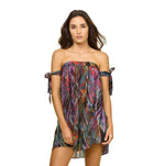 Naya Dress pq swim peacock print buy elegant luxury best quality designer swimwear sale clearance usa Beach Cover Up Dress