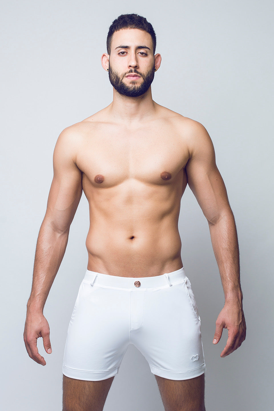 White Swim Trunks | 2eros Online best mens swimwear website usa canada S60 Bondi Series 3 Shorts white swim trunks 2 eros Swimwear 4.5 inch inseam swim