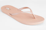 Sandals Scout Metallics Third Oak Sandals finish vegan cruelty free sturdy design made with bio based material 45% soy 100% recyclable made in the USA eco friendly flats flip flops stylish shiny cute clearance sale online vacation good quality american made eco safe environmentally friendly best flats vacation open toe thongs good quality buy online clearance sale neutral color light pink rose beach shoes dressy cute pretty elegant versatile neutral color goes with everything carry on casual glossy shiny