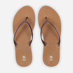 Sandals Scout Metallics Third Oak shimmer finish vegan cruelty free sturdy design made with bio based material 45% soy 100% recyclable made in the USA eco friendly flats flip flops stylish shiny cute clearance sale online vacation good quality american made eco safe environmentally friendly best flats vacation open toe thongs good quality buy online clearance sale neutral color bronze brown copper beach shoes dressy cute pretty elegant versatile dress up or down comfortable good travel carry on shimmer glos