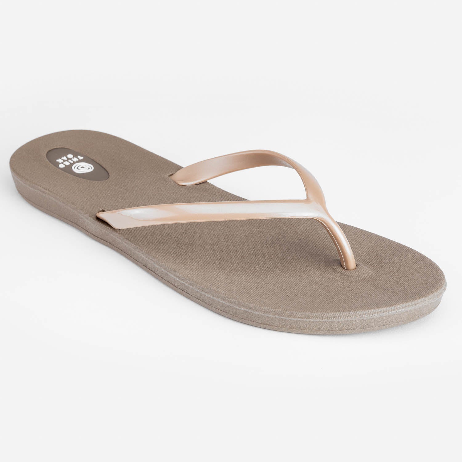 Sandals Scout Metallics Third Oak shimmer finish vegan cruelty free sturdy design made with bio based material 45% soy 100% recyclable made in the USA eco friendly flats flip flops stylish shiny cute great quality vacation good quality american made eco safe environmentally friendly best flats vacation open toe thongs good quality buy online clearance sale neutral color gold grey beach shoes dressy cute pretty elegant versatile dress up or down comfortable good travel carry on shimmer 