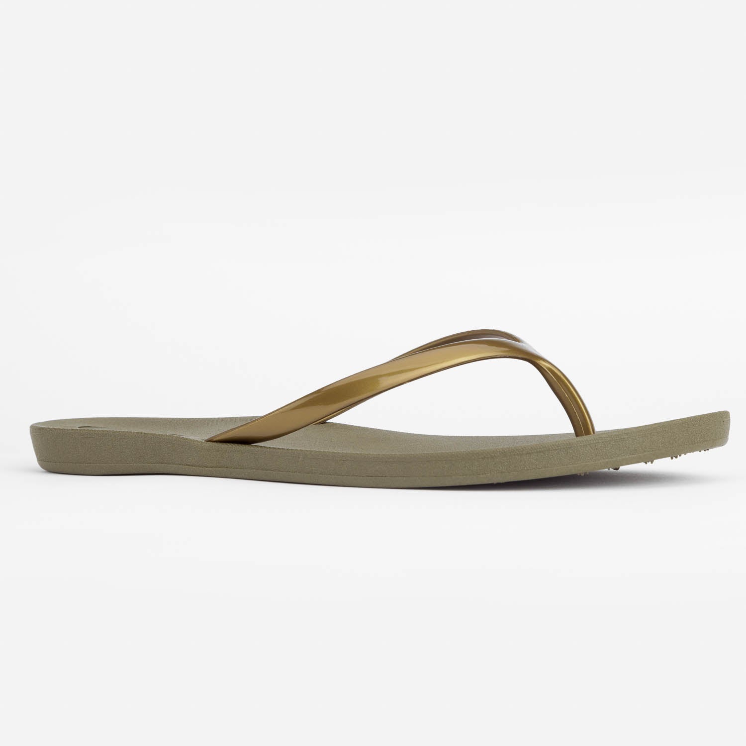 Sandals Scout Metallics Third Oak shimmer finish vegan cruelty free sturdy design made with bio based material 45% soy 100% recyclable made in the USA eco friendly flats flip flops stylish shiny cute great quality vacation good quality american made eco safe environmentally friendly best flats vacation open toe thongs good quality buy online clearance sale neutral color army green gold beach shoes dressy cute pretty elegant versatile dress up or down comfortable good travel carry on shimmer 