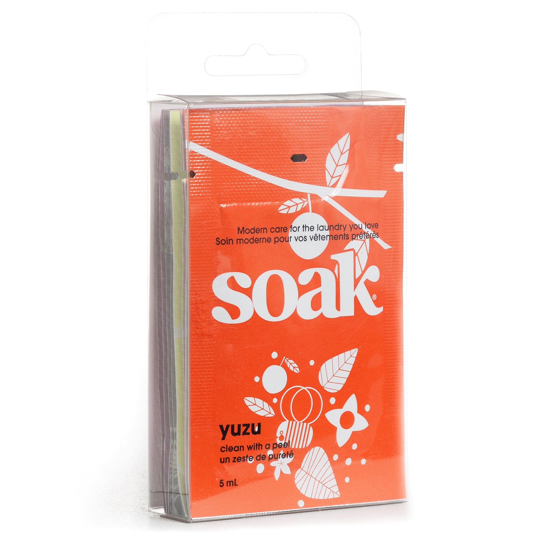 Soak Detergent for Delicates Single Use 5ml Packets Minisoak travel pack assorted pack of 8 includes Pineapple Grove Yuzu Fig Celebration Lacey Eco Detergent Soak Wash eco friendly biodegradable gentle formula delicates swimwear made in canada gentle on skin safe on environment no rinse required eco friendly plant derived renewable ingredients no harsh chemicals phosphate free dye free sulfate free handwashing machine washing safe delicate scents lacey celebration pineapple yuzu fig top rated eco soap