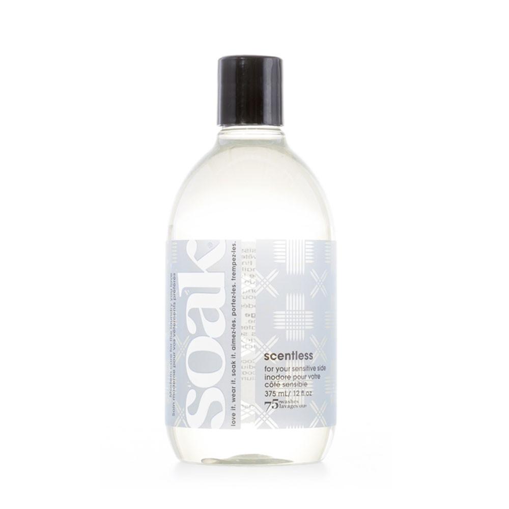 Soak Wash buy scentless Biodegradable Laundry Detergent 375ml the best Eco Detergent Soak Wash eco friendly biodegradable gentle formula delicates swimwear made in canada gentle on skin safe on environment 75+ washes no rinse required eco friendly plant derived renewable ingredients no harsh chemicals phosphate free dye free sulfate free handwashing machine washing safe delicate scents lacey celebration pineapple yuzu fig wild mint scentless highly rated product top rated website canadian buy online bundle