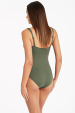 Square Neck One Piece Swimsuit Sustainable Sea Level Australia Essentials Eco best tummy control bathing suit usa sexy practical hidden underwire support internal bra D cup belly smoothing bathing suit buy online cute pretty full bottom coverage smart and sexy mom swimsuit supportive large bust elegant fashionable vacation getaway gorgeous best swimsuits for women over 40 khaki green glamorous recycled fabric ladies compression shape wear stylish upscale premium maillot de bain curvy well made expensive