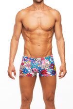 tribe botanical swim trunk multi 91384-1 2 inch inseam euro retro swim trunks mens luxury performance high end resort swimsuit drawstring elastic waistband sexy skimpy fun playful great body guys fashionable resort vacation swim floral print unique high end designer good quality best hot slim fit tight short show off gym body good looking classy funny unusual bontanist stylish luxe bombshell hottie diva online shopping enthusiast buys often beauty maven socialite influencer instagram swimsuits celebrity lux