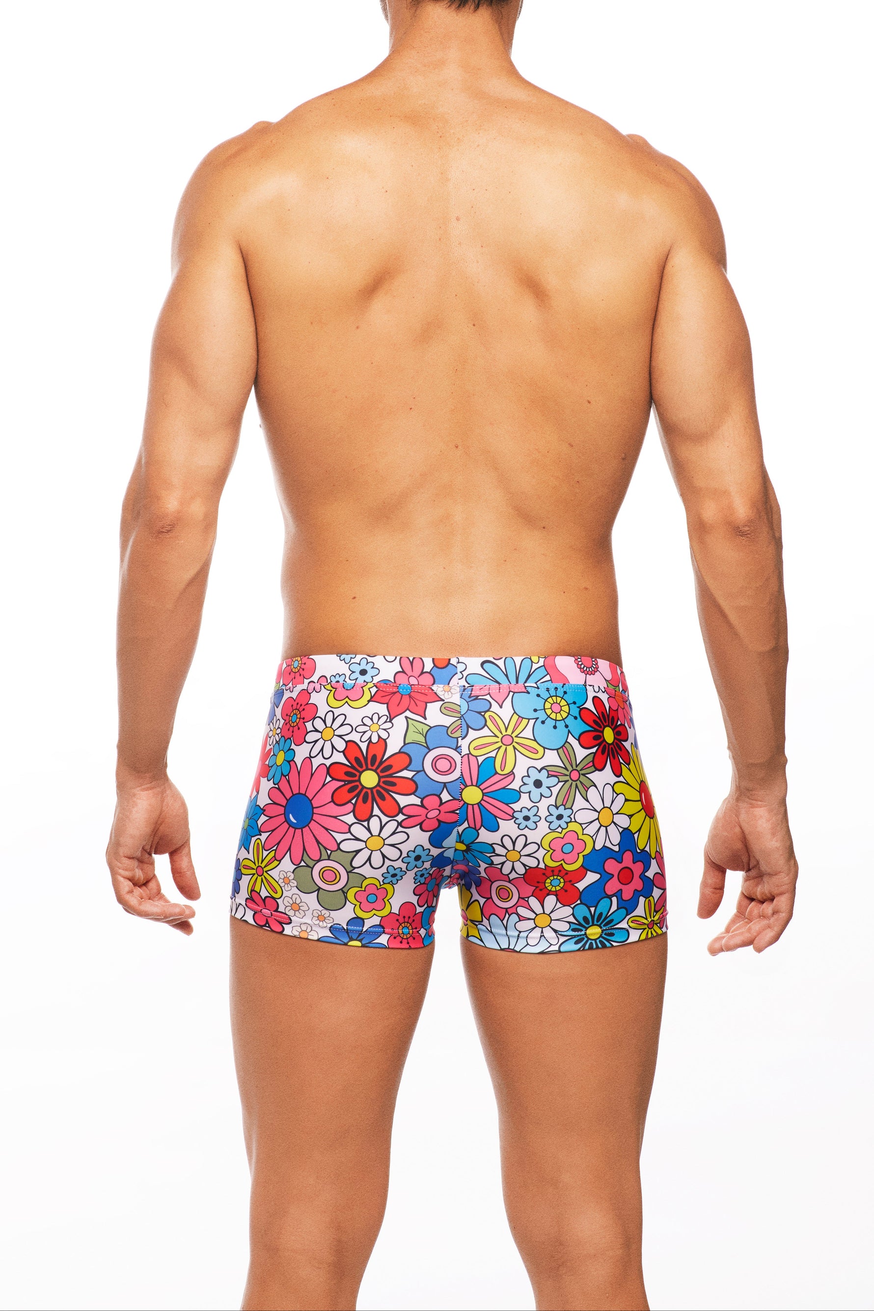 tribe botanical swim trunk multi 91384-1 2 inch inseam euro retro swim trunks mens luxury performance high end resort swimsuit drawstring elastic waistband sexy skimpy fun playful great body guys fashionable resort vacation swim floral print unique high end designer good quality best hot slim fit tight short show off gym body good butt classy funny unusual bontanist stylish luxe bombshell hottie diva online shopping enthusiast buys often beauty maven socialite influencer instagram mens swimsuits celebrity 