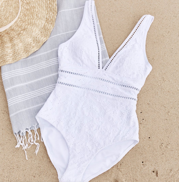 White One Piece Swimsuit | Sea Level Australia spliced multifit chantilly sale sexy designer swimwear online USA super pretty mom swimsuit bridal discounted luxury high quality tummy control full bottoms elegant beautiful glamorous cleavage luxurious looking ladies fancy beach wedding bride celebrity look special occasion swimsuit stylish fashionable sophisticated super feminine flattering flattens belly pooch compression looks high end expensive fabric luxe well made reputable online swimwear highly rated 