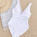 White One Piece Swimsuit | Sea Level Australia spliced multifit chantilly sale sexy designer swimwear online USA super pretty mom swimsuit bridal discounted luxury high quality tummy control full bottoms elegant beautiful glamorous cleavage luxurious looking ladies fancy beach wedding bride celebrity look special occasion swimsuit stylish fashionable sophisticated super feminine flattering flattens belly pooch compression looks high end expensive fabric luxe well made reputable online swimwear highly rated 