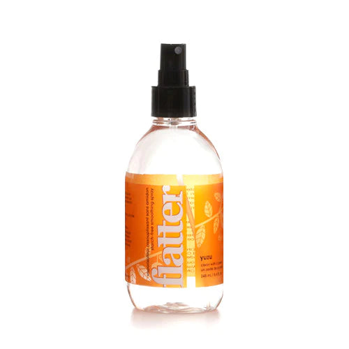 Wrinkle Release Spray Flatter Yuzu | Soak Wash Canada plant derived releases wrinkles without ironing eco friendly ingredients subtle scent freshens fabrics between washes starch-free smoothes wrinkles  from fabrics gentle for delicates like swimwear and beachwear removes static gentle formula soft mist sprayer residue free made in canada buy canadian use without ironing smooth out wrinkle by hand after misting fabric repeat buy online ships to canada usa best product repeat buyers top rated website buy now