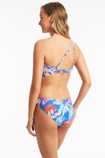 Asymmetrical Bikini Top Bright Blue Sustainable | Sea Level Australia image 4