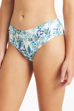 White Floral Bikini Bottoms Sustainable | Sea Level Australia image 1