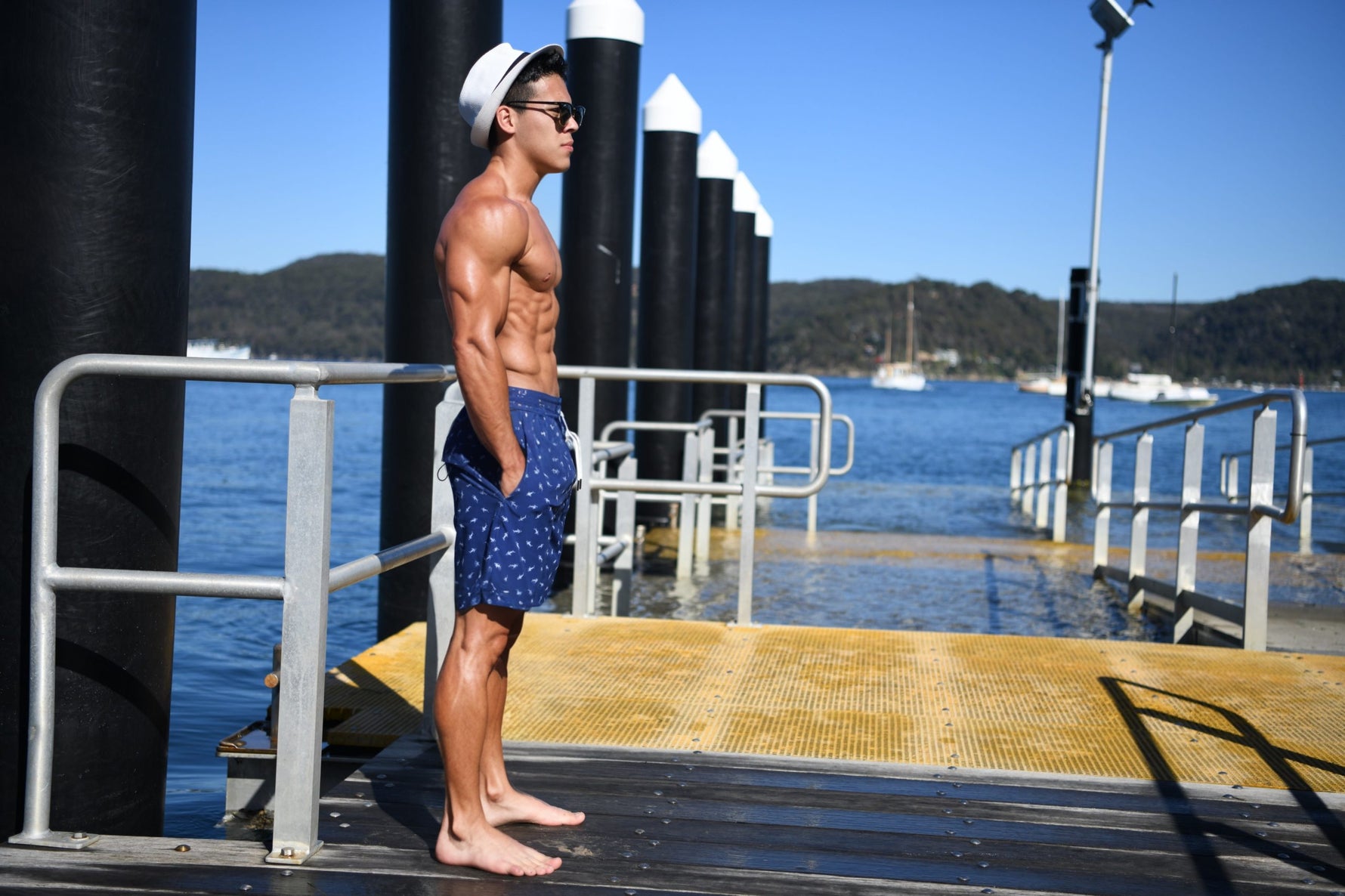 Shark Swim Trunks | Island Haze image 2