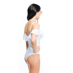 One Piece Swimsuit White Amelia | Boamar Swimwear image 3