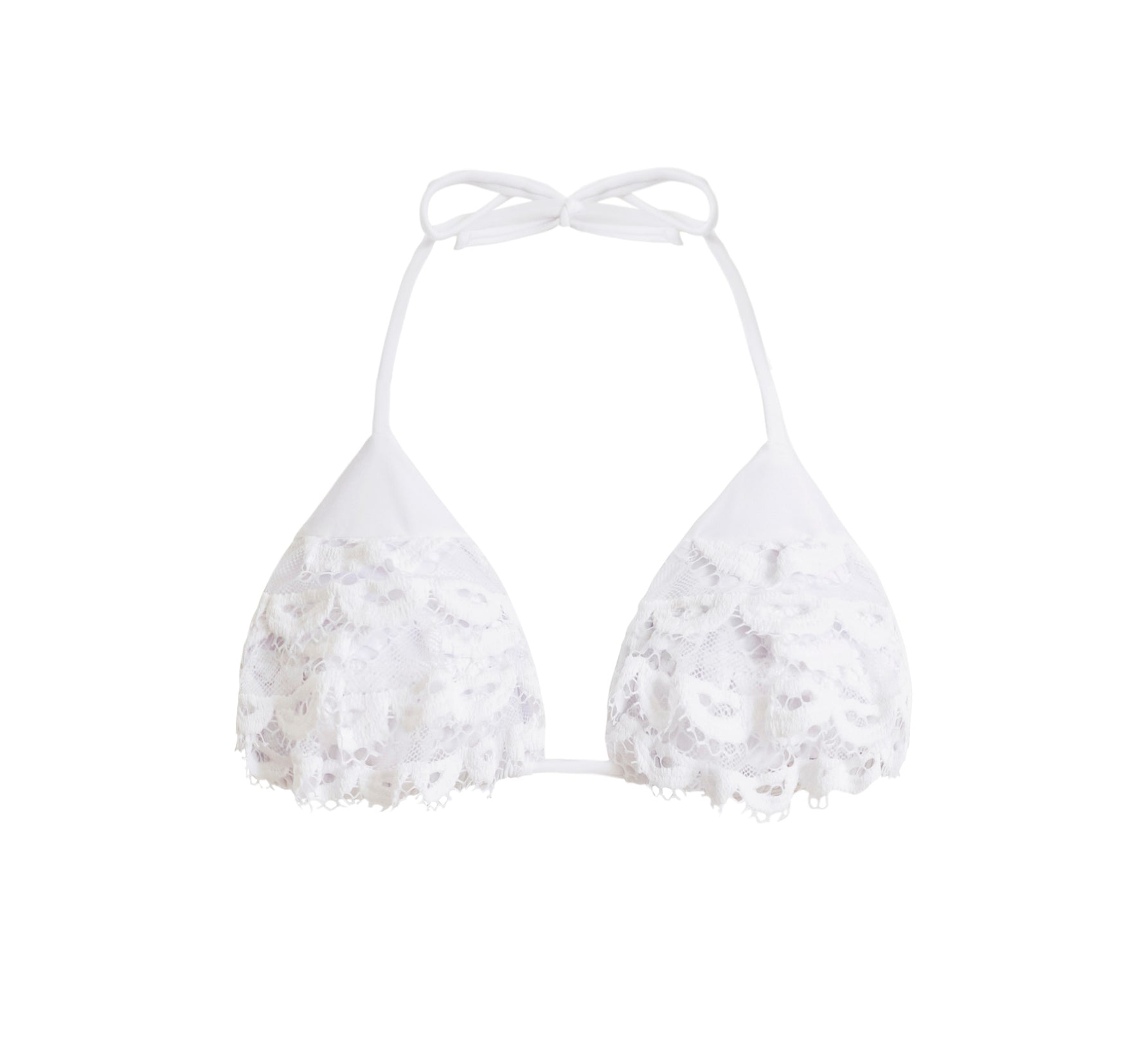 Frilly White Bikini Top | PQ Swim image 7