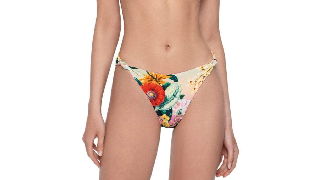 Flower Print Bikini Bottoms Reversible | PQ Swim image 1