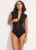 Zip Front Swimsuit Sustainable | Seafolly Swimwear image 4