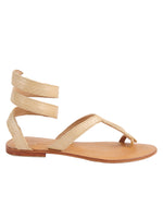 L Space Leather Snake Wrap Sandal | Cocobelle image 1