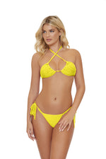 Yellow Triangle Bikini Top Macrame | PQ Swim image 8