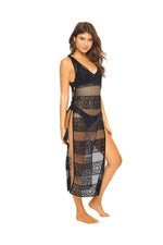 Black lace Beach Cover Up Dress PQ Swim joy best quality fancy elegant glamorous pretty sexy gorgeous flattering online swimwear