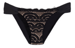 Black Bikini Bottoms Lace PQ Swim midnight gold lace bralette PQ Swim upscale boutique sophisticated exotic unique hottest luxe smart and sexy elegant classy bikinis full coverage