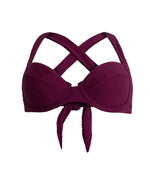 shop sangria perla halter balconette bikini top PQ Swim burgundy swim suit sexy classy luxury women's designer swimwear usa canada