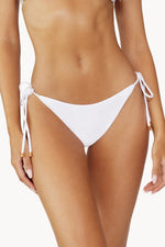 White Tie Side Bikini Bottoms PQ Swim waterlily tie teeny low rise hottest S M glamorous elegant sexiest classy bathing suits