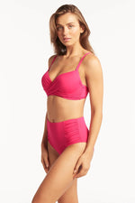 Pink High Waist Bikini Bottoms Sustainable | Sea Level Australia image 5