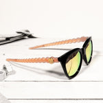 Rose Gold Mirrored Sunglasses | Brass & Unity image 2