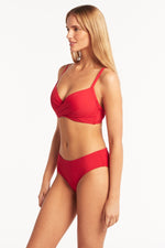 Red Underwire Bikini Top Sustainable | Sea Level Australia image 9