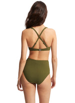 Green High Waist Bikini Bottoms Sustainable | Seafolly image 11