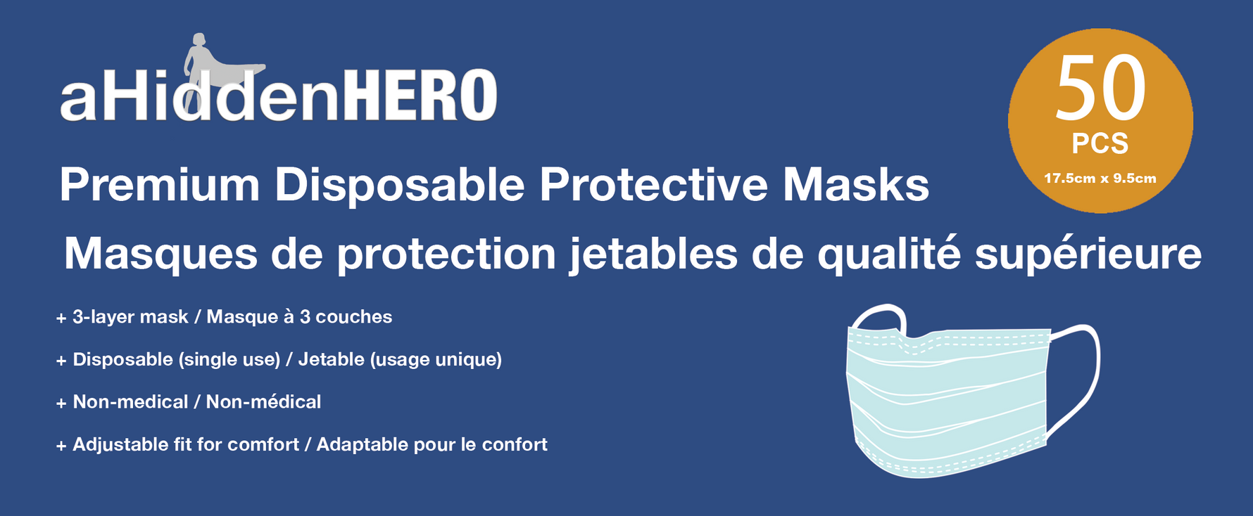 Premium Disposable Face Masks – 50 Pack | aHiddenHero image 6