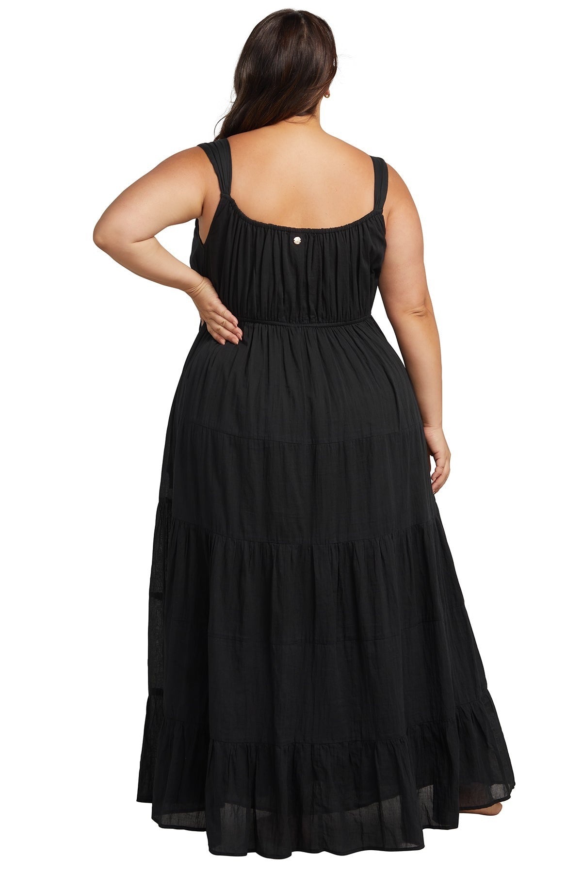 Black Maxi Dress With Pockets | Artesands image 5