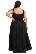 Black Maxi Dress With Pockets | Artesands image 5