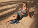 Mesh Cover Up Top Blue | Agua Bendita image 4