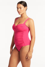 Hot Pink Tankini Top Sustainable | Sea Level Australia image 1