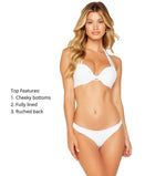 Cheeky Brazilian Bikini Bottoms White | Beach Bunny Swimwear image 3