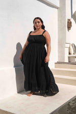 Black Maxi Dress With Pockets | Artesands image 10
