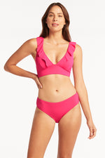 Pink Ruffle Swimsuit Top Sustainable | Sea Level Australia image 0