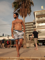 Blue and White Swim Shorts | Agua Bendita image 0
