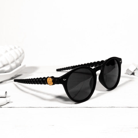 Post Matte Black Sunglasses | Brass & Unity image 4
